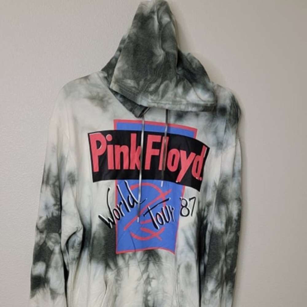 Pink Floyd World Tour Men's  Tie Dye Graphic Hoodie  Size XL
